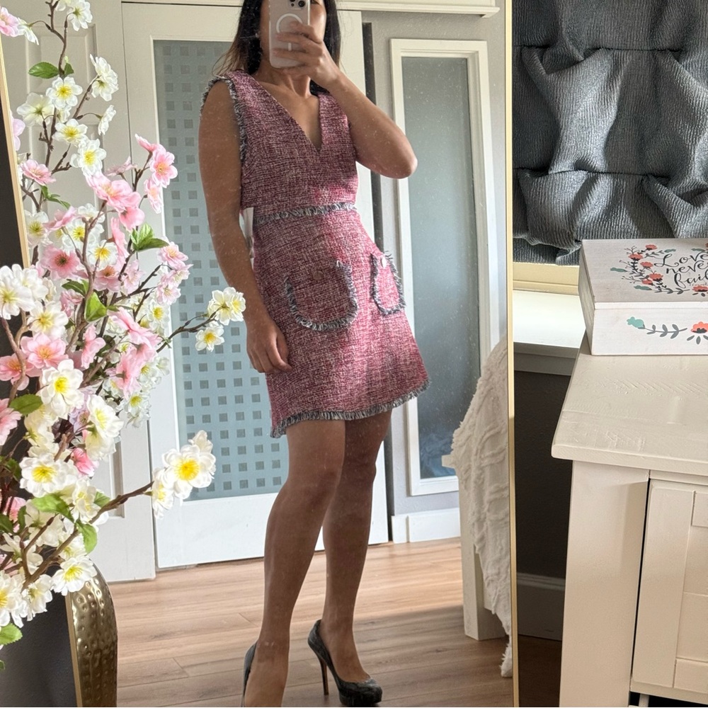NWT Zara Tweed Mini Dress - Picture 2 of 9